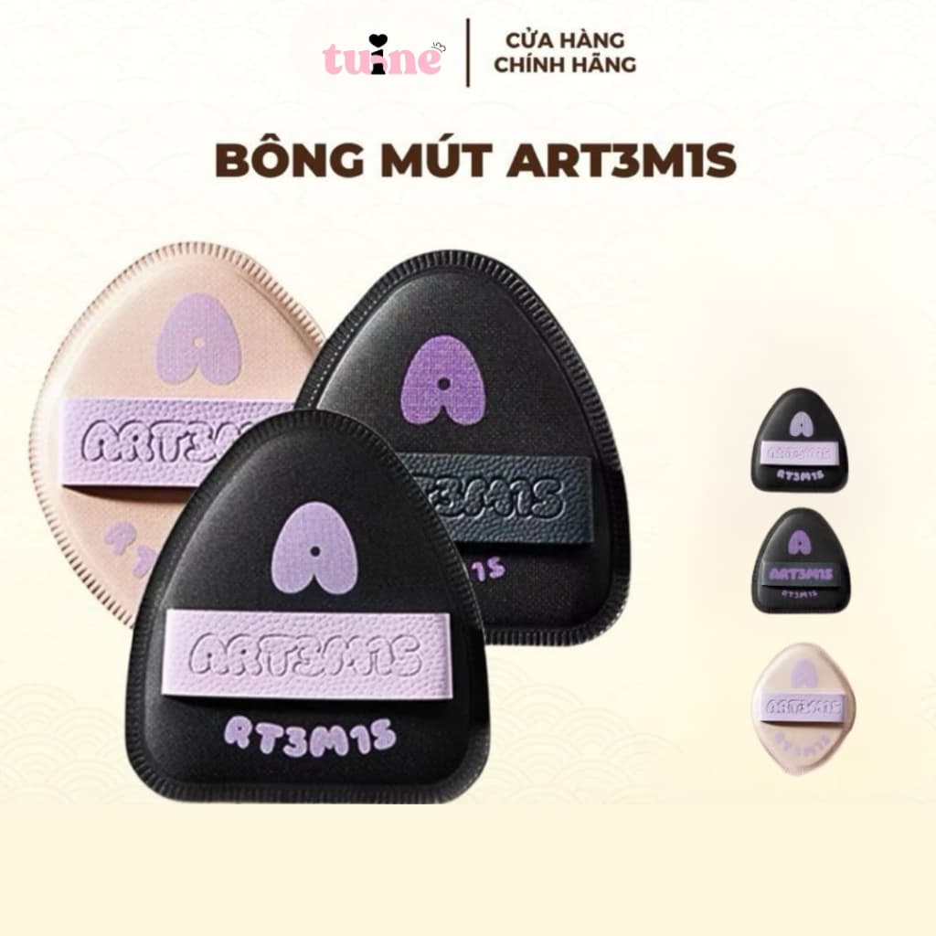 [HOẢ TỐC] Bông Mút Dày Phồng Mềm Mại Không Hút Nền ART3M1S Tặng Kèm Hộp Đựng Mút