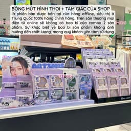 [HOẢ TỐC] Bông Mút Dày Phồng Mềm Mại Không Hút Nền ART3M1S Tặng Kèm Hộp Đựng Mút 5