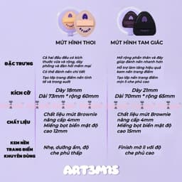 [HOẢ TỐC] Bông Mút Dày Phồng Mềm Mại Không Hút Nền ART3M1S Tặng Kèm Hộp Đựng Mút 2