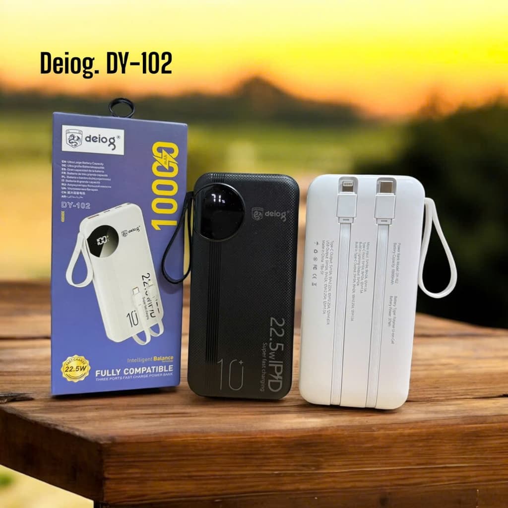 Pin dự phòng sạc nhanh 22.5W Deiog DY-102 10.000mah và Pin Dự Phòng Remax RPP-23 10.000mah