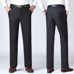 Quần Âu Nam Trung Niên HS HOÀNG SỰ GROUP Vải Cát Cháy Form Rộng Ống Suông Cho Bố Quần Tây Nam QRE 7