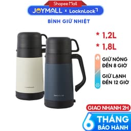 Bình giữ nhiệt LocknLock cỡ đại LHC1484 1,2L và LHC1485 1,8L, hàng chính hãng, nắp làm cốc - JoyMall 2