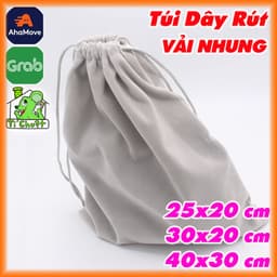 Túi Dây Rút Vải Bóng Chống Thấm Nước Đựng Phụ Kiện Điện Thoại, Pin Sạc Dự Phòng, Tai Nghe 2