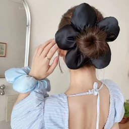 Dây buộc tóc hoa xốp phong cách Hàn Quốc cao cấp, co giãn cao-K132 VINBEO-[LU66] 2