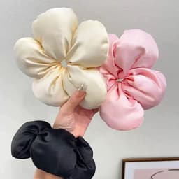 Dây buộc tóc hoa xốp phong cách Hàn Quốc cao cấp, co giãn cao-K132 VINBEO-[LU66] 1