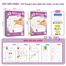 Bộ Tập Tô Viết Xoá thông minh 64 trang-Tặng kèm 6 bút màu-Rèn kĩ năng sớm cho bé từ 2-5 tuổi 7
