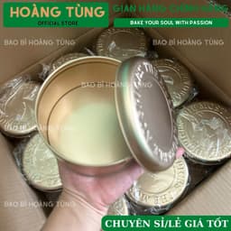 Hộp Thiếc Tròn To 13.5 cm Đựng Tiramisu, m, Mousse Ô Long Nhài Nhãn, Socola Đập Đập, Bánh Quy, Cookies, Bánh Kẹo 700ml 6