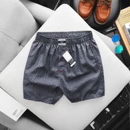 Quần đùi nam cotton sợi tre , Quần mặc nhà mặc ngủ big size 100kg - 3bros Quần Ngủ LE 9