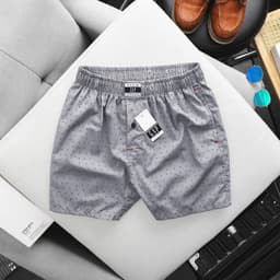Quần đùi nam cotton sợi tre , Quần mặc nhà mặc ngủ big size 100kg - 3bros Quần Ngủ LE 3