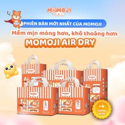 Combo 5 Tã Bỉm Dán/Quần Momoji Air Dry+ Êm Mềm Mịn, Siêu Mỏng, Siêu Khô Thoáng, An Toàn Cho Bé NB/S/M/L/XL/XXL/XXXL 6