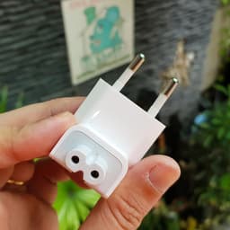 [ZIN Chân Tròn] Đầu Nối Chuyển Đổi 2 Chấu EU cho Sạc AP Macbook iPad Không Lo Gãy Chân Cắm 3