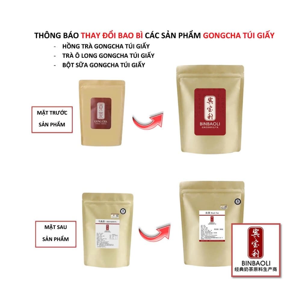 Hồng Trà / Trà Đen Túi Giấy G.O.N.G.C.H.A (túi 500g)