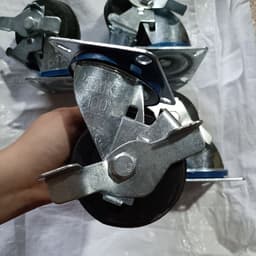 [KKTHN] Bánh Xe Đẩy Cao Su Đường Kính 100mm Cố Định, Xoay, Xoay Có Khoá Cho Xe Đẩy Hàng, Xe Nước Mía, Xe Bánh Mì, Xe Tự Chế 2