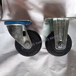 [DQN]Bánh Xe Đẩy Cao Su Đ100 Cố Định, Xoay, Xoay Có Khoá Cho Xe Đẩy Hàng, Xe Nước Mía, Xe Bánh Mì, Xe Tự Chế   1