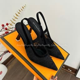 [ Giày Dép Huyền My ] Giày Cao Gót 7P Ren Lưới Thêu Hoa  Mũi Nhọn Hàng Cao Cấp Full Hộp ( LT27 ) 8