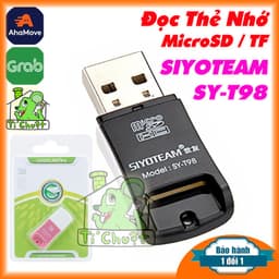 [Chính Hãng SIYOTEAM] Đầu Đọc Thẻ Nhớ USB 2.0 SY- T98 Card Reader MicroSD/ TF/ Micro SDHC/ Micro SDXC 1