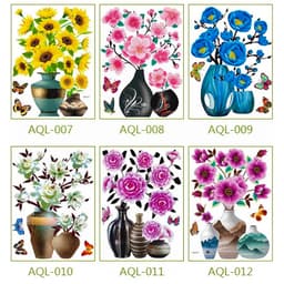 Tranh Hoa Nổi 3D, Tranh Dán Tường Bình Hoa 3D trang trí nhà đón Tết 2024 4