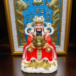 Bộ tượng tài địa đá chân mây cao cấp RỒNG VIỆT, tượng thần tài đá đài loan màu đỏ cho mệnh hỏa, thổ 6