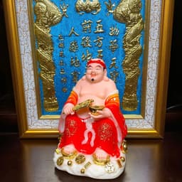 Bộ tượng tài địa đá chân mây cao cấp RỒNG VIỆT, tượng thần tài đá đài loan màu đỏ cho mệnh hỏa, thổ 4