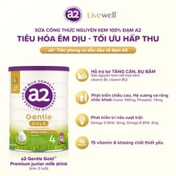 [CHÍNH HÃNG] Sữa công thức A2 Gentle Gold đạm quý A2 nguyên kem hỗ trợ tiêu hoá và tăng cân cho bé 2
