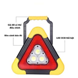 Đèn Tam Giác Cảnh Báo Khẩn Cấp Dừng Đỗ Xe Ô Tô Có Đèn LED, Sạc USB & Năng Lượng Mặt Trời Loại 1 7