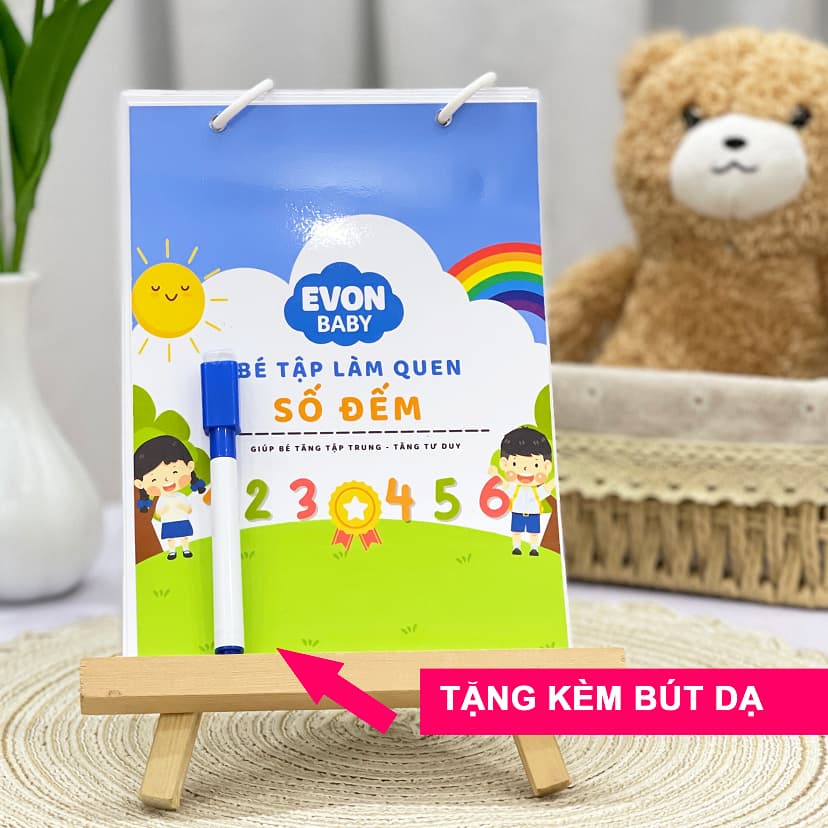 Thẻ Flash EVON BABY dạy bé tập nói - Bé làm quen Số, tập Đếm - Giúp bé tăng tập trung