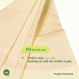 [2 THÙNG] Khăn giấy Fudo 3 lớp bỏ túi 100% sợi tre tự nhiên không tẩy trắng - 96 gói 3