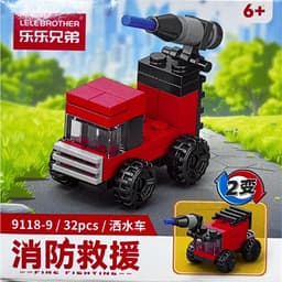 Đồ chơi lắp ghép Mini Xe Cứu Hỏa Mô Hình Lắp Ráp 10in1 Cho Trẻ em 9118 9