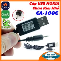 Cáp Nokia USB chân kim CA-100C cho máy Nokia 1202/1280/105/106/107... dùng với Pin sạc dự phòng 1
