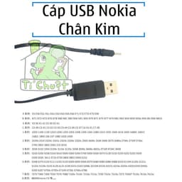Cáp Nokia USB chân kim CA-100C cho máy Nokia 1202/1280/105/106/107... dùng với Pin sạc dự phòng 2