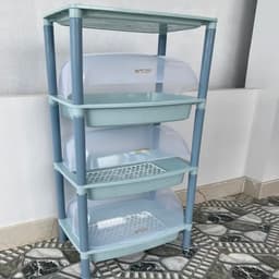 Kệ Úp Chén Bát Nhiều Tầng Có Nắp Đậy VIệt Nhật 5552/3, Kệ Đựng Bát Đũa - DOMUS 6