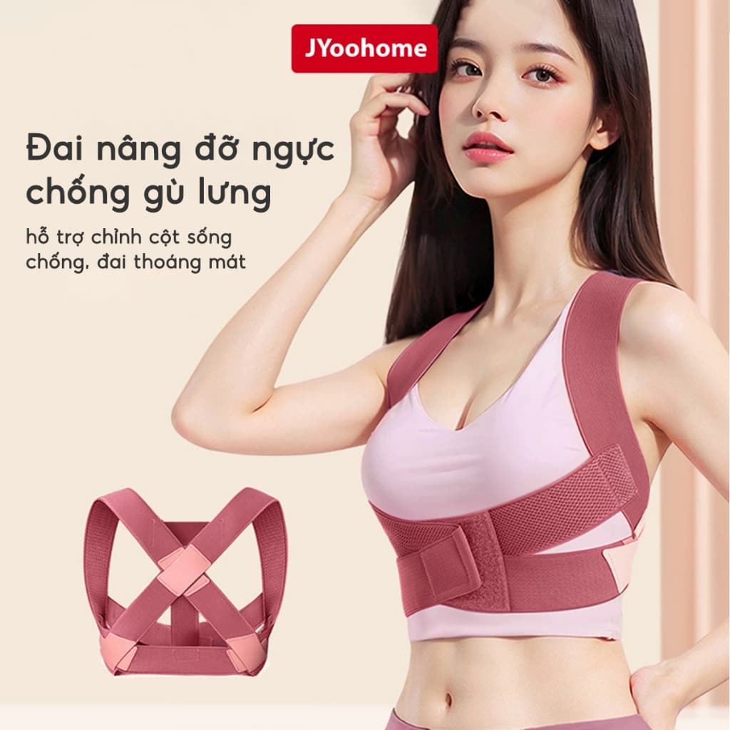 Đai bảo vệ vòng 1 JYoohome chống gù lưng giúp định hình và nâng đỡ ngực khi tập Gym Yoga