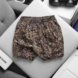 Quần đùi nam cotton sợi tre  , Quần mặc nhà mặc ngủ big size 100kg - 3bros Quần Ngủ ( 112 113 ) 8