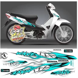 Tem WAVE 110 tem rời mẫu zin  mới tem 3 lớp decal cao cấp 4