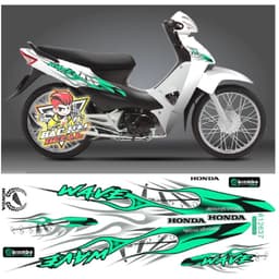 Tem WAVE 110 tem rời mẫu zin  mới tem 3 lớp decal cao cấp 8