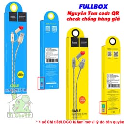 Cáp HOCO UPL20 Sạc Nhanh 2in1 Đa Năng 2 Đầu Li Ning & Micro USB Chống Gãy Dây Dù Có LED Báo Sạc cho iPhone / Android 9