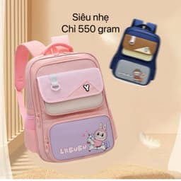 [HÀNG LOẠI 1] Balo chống gù siêu nhẹ cho học sinh cấp 1 cấp 2 ba lô cặp labu.buu 6