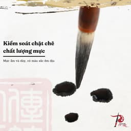 Mực tàu Vệ Trang, mực đỏ chu sa Thập tam nguyệt, và mực nhũ vàng cho thư pháp và tranh thuỷ mặc. 5