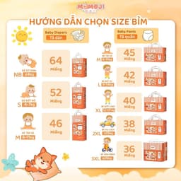Combo 6 Tã Bỉm Dán/Quần Momoji Air Dry+ NB/S/M/L/XL/XXL/XXXL Êm Mềm Mịn, Siêu Mỏng, Siêu Khô Thoáng, An Toàn Cho Bé 2