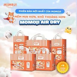 Combo 14 Tã Bỉm Dán/Quần Momoji Air Dry+ Êm Mềm Mịn, Siêu Mỏng, Siêu Khô Thoáng, An Toàn Cho Bé NB/S/M/L/XL/XXL/XXXL 5