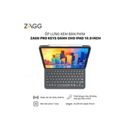Ốp lưng máy tính bảng kèm bàn phím ZAGG Keyboard Pro Keys cho Air gen 4/gen 5 chống sốc - Chính hãng 4