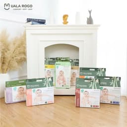 (Không quà) Tã/bỉm UalaRogo sợi tre mềm mại, chống tràn, thấm hút đủ size cho bé 4-30kg 3