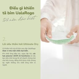(Không quà) Tã/bỉm UalaRogo sợi tre mềm mại, chống tràn, thấm hút đủ size cho bé 4-30kg 6