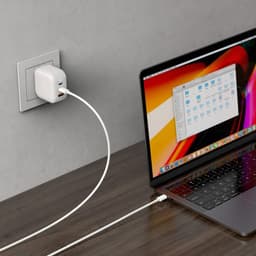 Củ sạc nhanh nhiều cổng Hyperjuice GaN 66W Type-C USB-A màu trắng 6