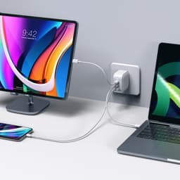 Củ sạc nhanh nhiều cổng Hyperjuice GaN 66W Type-C USB-A màu trắng 7