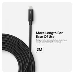 Cáp sạc nhanh type c to type c HyperDrive Thunderbolt 4 2M 8K 40Gbps công suất 100W 3