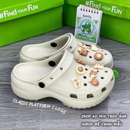 [ MOUSE CLOG ]Dép sục  pl Nam Nữ unisex đế cao 4.5cm tặng kèm 12 stickers 3D 2