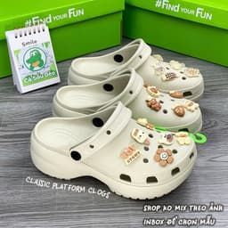 [ MOUSE CLOG ]Dép sục  pl Nam Nữ unisex đế cao 4.5cm tặng kèm 12 stickers 3D 4