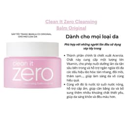 Sáp Tẩy Trang Banila Co Clean It Zero Cleasing Balm 50ml và 100ml 7