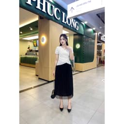 Áo Ren Nữ Cổ Tim Tay ngắn - Thiết Kế Ôm Tôn Dáng, Họa Tiết Thêu Nổi Thanh Lịch  M293 7